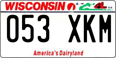 WI license plate 053XKM