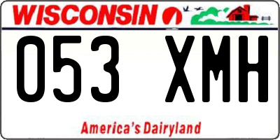 WI license plate 053XMH