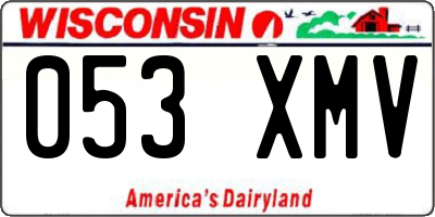 WI license plate 053XMV