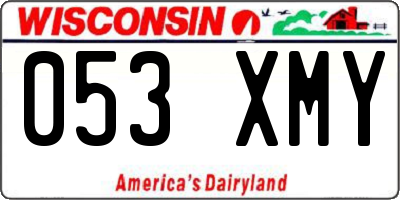 WI license plate 053XMY