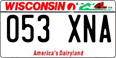 WI license plate 053XNA