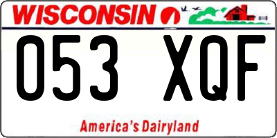 WI license plate 053XQF