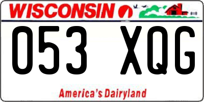 WI license plate 053XQG
