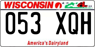 WI license plate 053XQH
