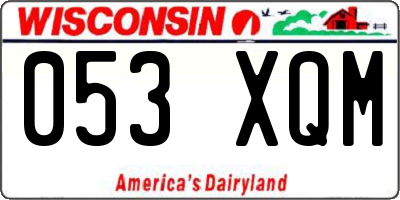 WI license plate 053XQM