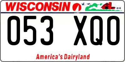 WI license plate 053XQO