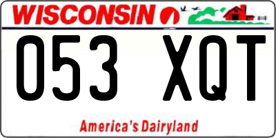WI license plate 053XQT