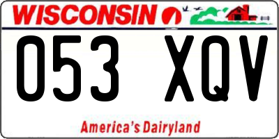 WI license plate 053XQV