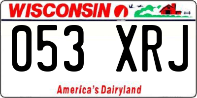 WI license plate 053XRJ