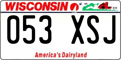 WI license plate 053XSJ