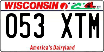 WI license plate 053XTM