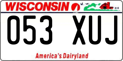 WI license plate 053XUJ