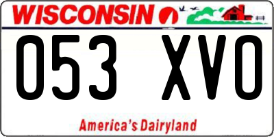WI license plate 053XVO