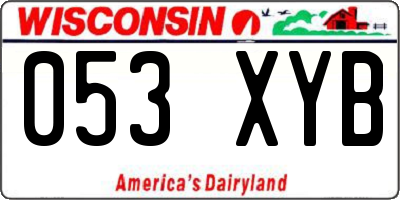 WI license plate 053XYB