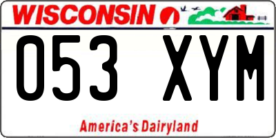 WI license plate 053XYM