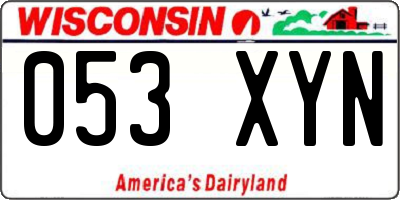 WI license plate 053XYN