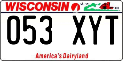 WI license plate 053XYT