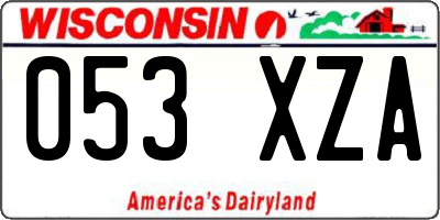 WI license plate 053XZA