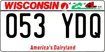 WI license plate 053YDQ