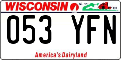 WI license plate 053YFN