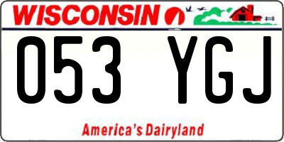 WI license plate 053YGJ