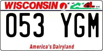 WI license plate 053YGM