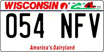 WI license plate 054NFV