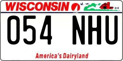 WI license plate 054NHU