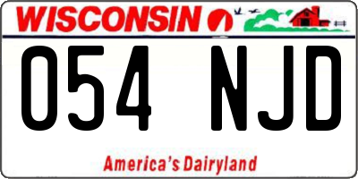 WI license plate 054NJD