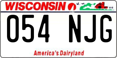 WI license plate 054NJG