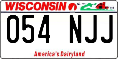 WI license plate 054NJJ