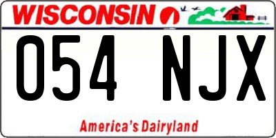 WI license plate 054NJX