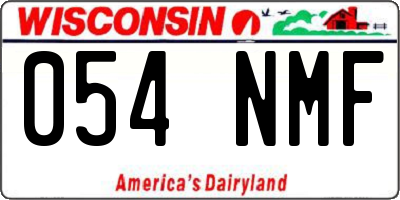 WI license plate 054NMF