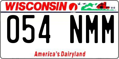 WI license plate 054NMM