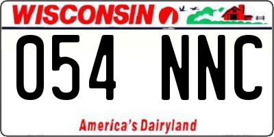 WI license plate 054NNC
