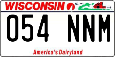 WI license plate 054NNM