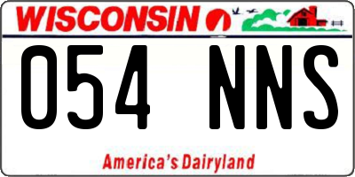 WI license plate 054NNS