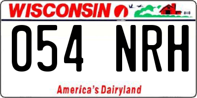 WI license plate 054NRH
