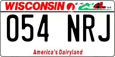 WI license plate 054NRJ