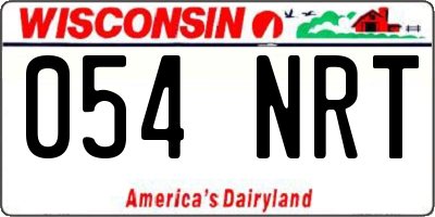 WI license plate 054NRT