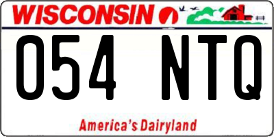 WI license plate 054NTQ