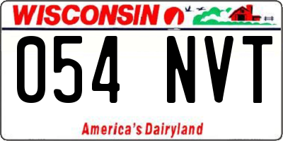 WI license plate 054NVT