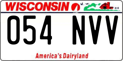 WI license plate 054NVV