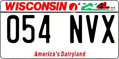 WI license plate 054NVX