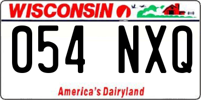 WI license plate 054NXQ