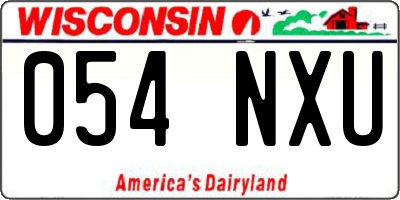 WI license plate 054NXU