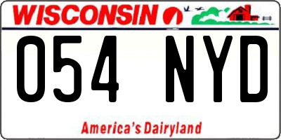 WI license plate 054NYD