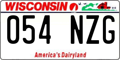WI license plate 054NZG