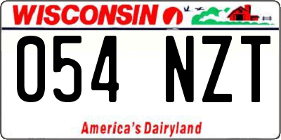 WI license plate 054NZT