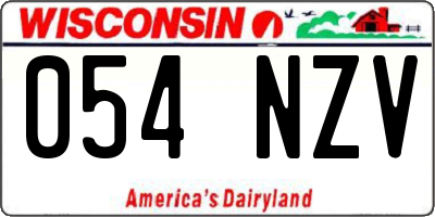 WI license plate 054NZV